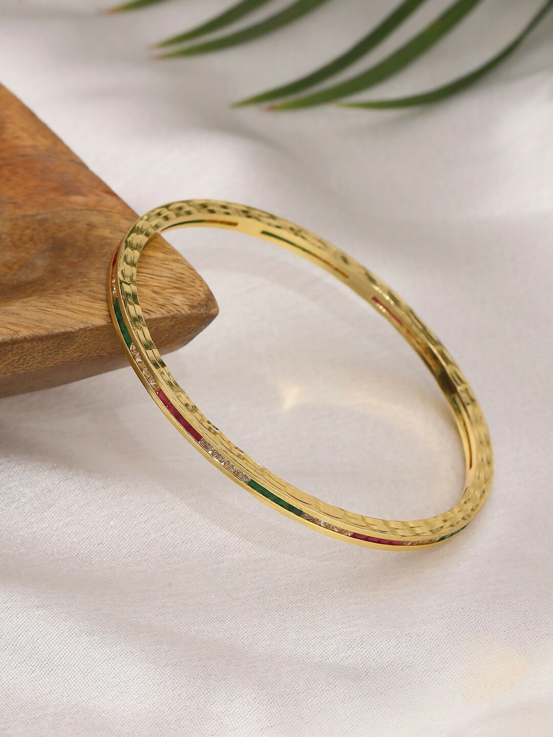 Golden Bangle- Ruby Raang