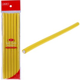 LQQKS 10" SOFT-TWIST ROLLER 6CT YELLOW (3/8 INCH)