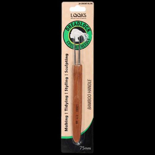 LQQKS BAMBOO HANDLE DREADLOCK CROCHET DOUBLE HOOK NEEDLE