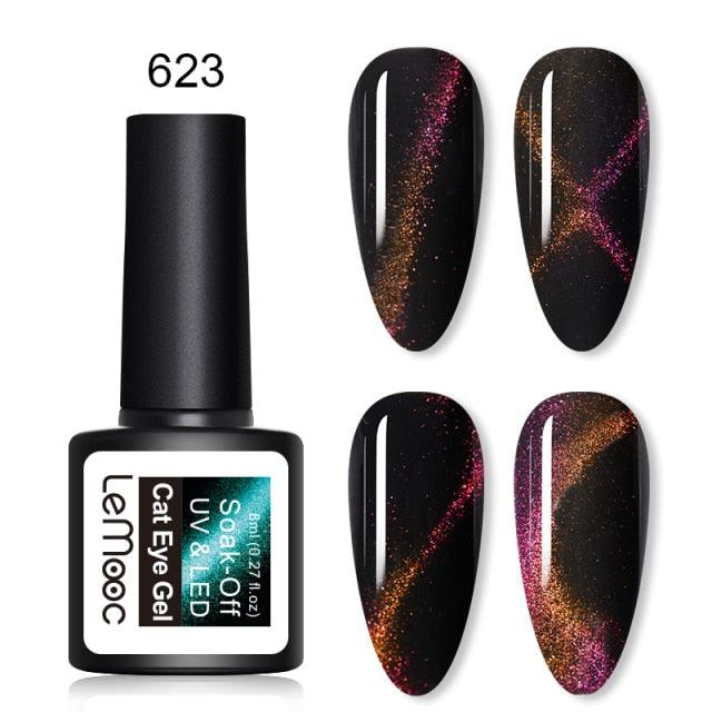 Luxury 5D Cat Magnetic Gel Nail Polish Black Chameleon UV Nail Gel Professional Manicure For Womens