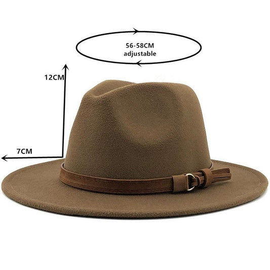 Luxury Fedoras Hats Women Men Fedora Hat Solid Wide Brim Winter Men Hat Autumn Soft Vintage Black Bright Color Cap  UV Protection Wide Brim Men Cap For Safari Beach Golf
