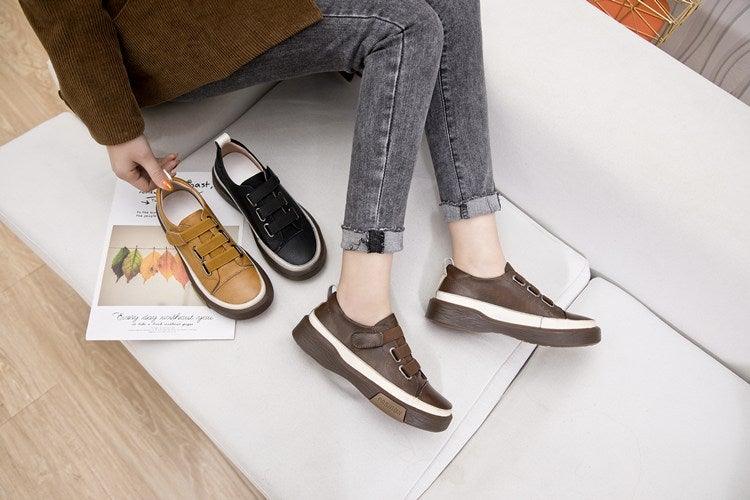 Luxury Leather New Genuine Casual Women Fashion Sneakers