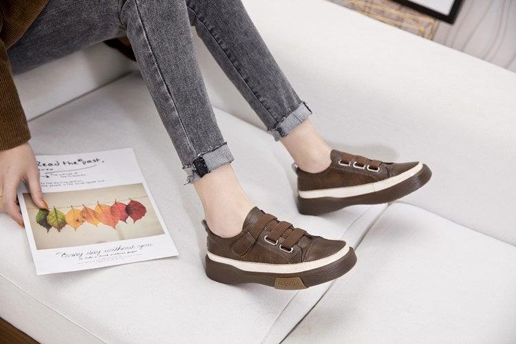 Luxury Leather New Genuine Casual Women Fashion Sneakers