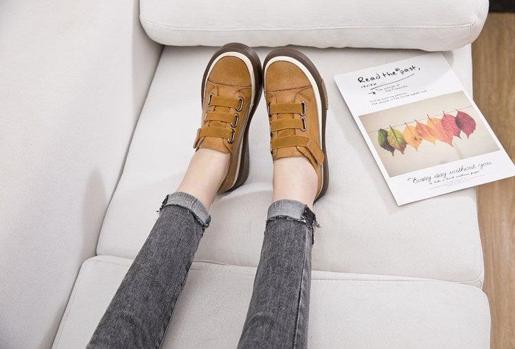 Luxury Leather New Genuine Casual Women Fashion Sneakers
