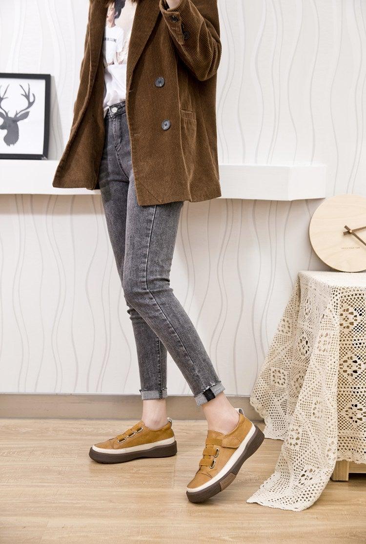 Luxury Leather New Genuine Casual Women Fashion Sneakers