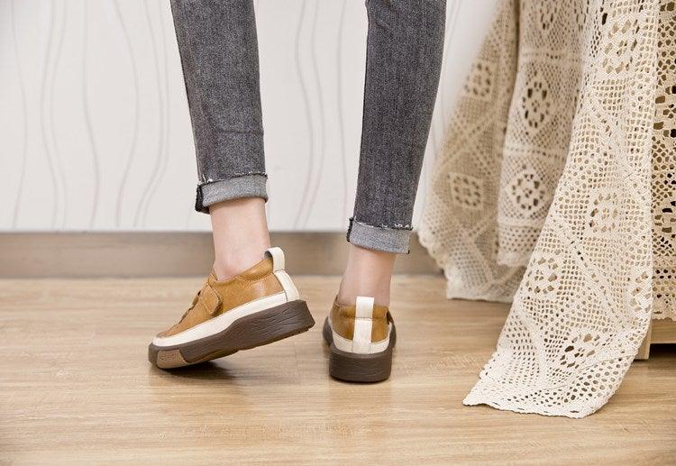 Luxury Leather New Genuine Casual Women Fashion Sneakers