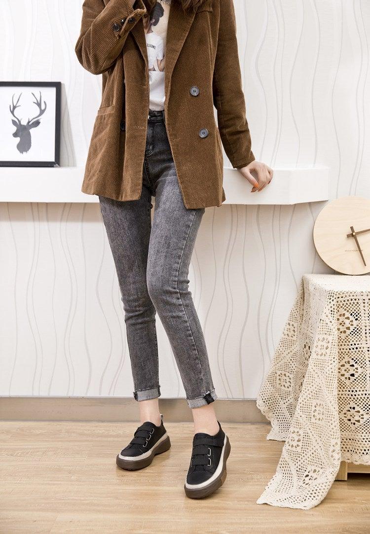 Luxury Leather New Genuine Casual Women Fashion Sneakers