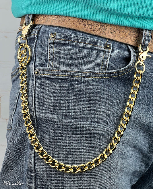 Heavy-duty Wallet Chain / Key Tether - Standard & Long Lengths - Removable Keyring
