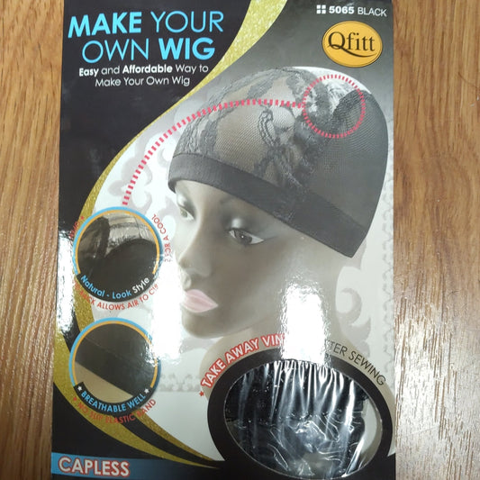 Make your Own Wig Qfitt 5065 Black Capless Wig Cap