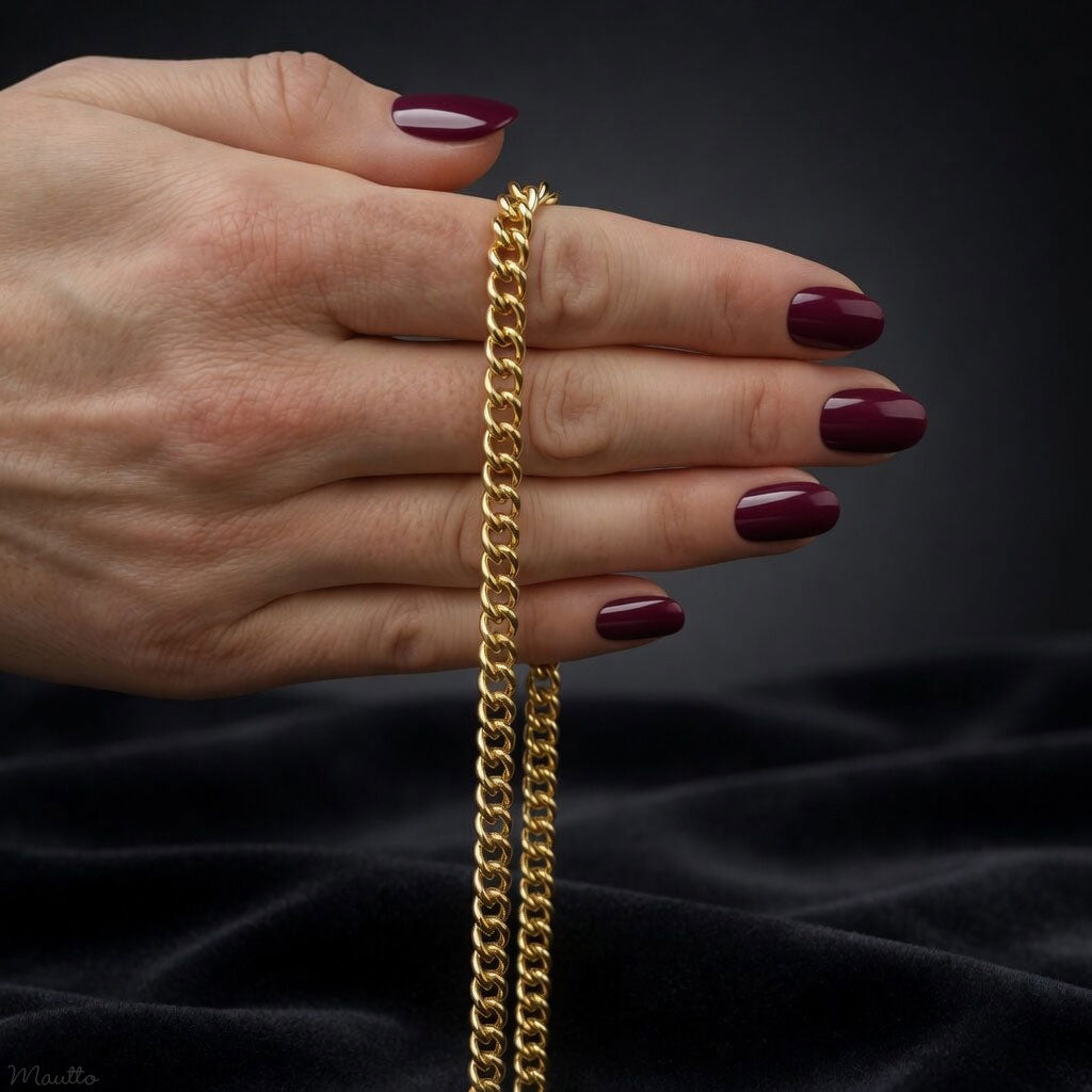 Mini Classic Curb Chain, Gold-tone Finish - 1/4 inch (6mm) Petite Luxury Chain Strap - Handle to Crossbody - Bandolier Phone Strap