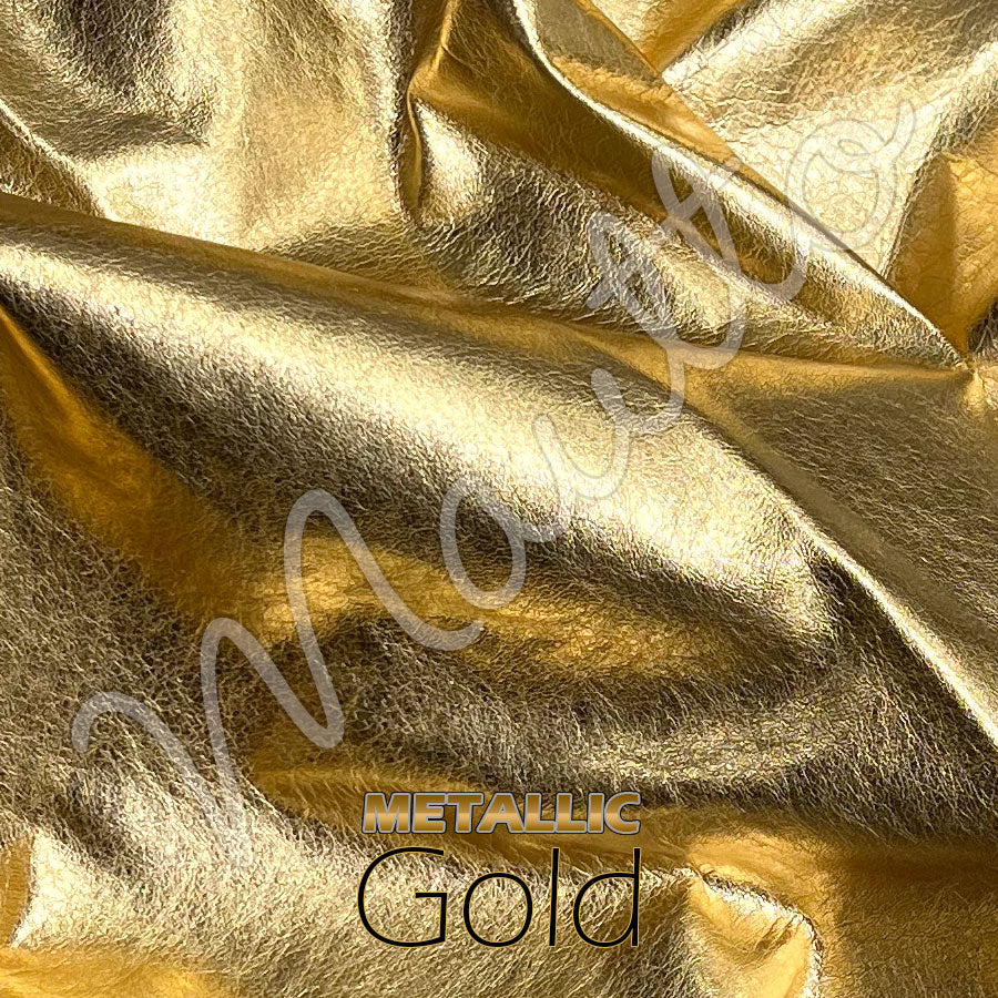 Metallic Gold Leather Strap for Petite & Small Bags, Purses, SLGs, Handbags - Choose Length & Hardware Finish