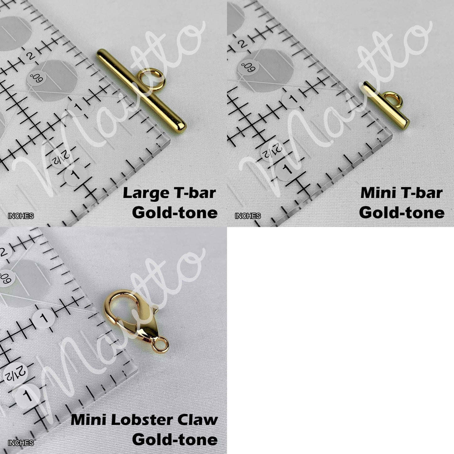 Mini Classic Curb Chain, Gold-tone Finish - 1/4 inch (6mm) Petite Luxury Chain Strap - Handle to Crossbody - Bandolier Phone Strap