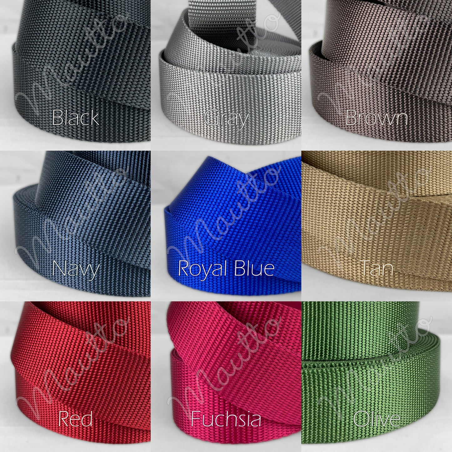 Adjustable Nylon Strap - Shoulder to Crossbody Length (34-55") - 1.5" Wide-n-Comfy - Gold-tone & Antique Gold Connector Choices