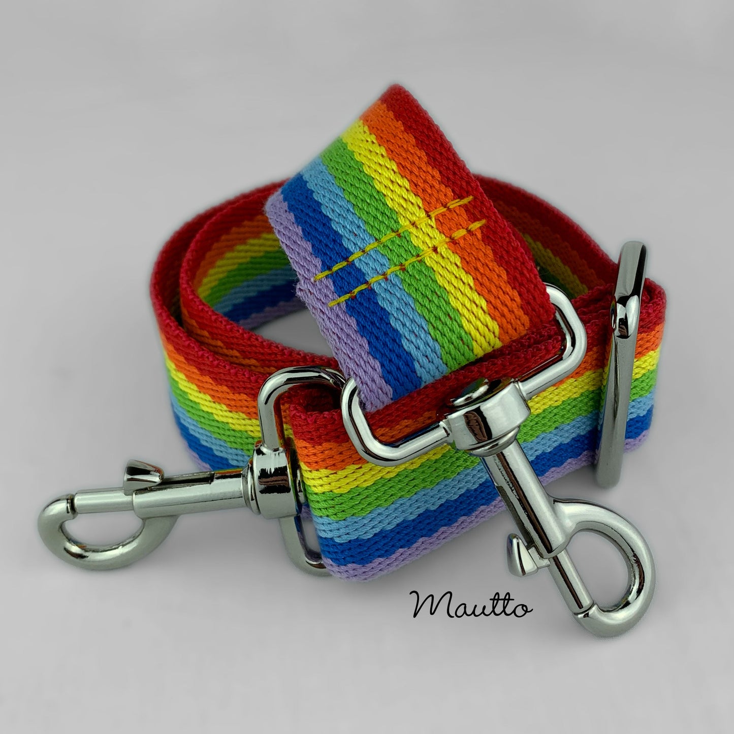 Colorful Rainbow Strap - 1.5" Wide Cotton Canvas - Adjustable Shoulder to Crossbody Length - Customize Connectors