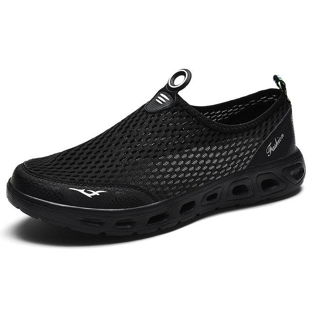 Men Casual Shoes Sneakers Light Breathable Summer Walking Beach Mesh Shoes Comfortable Mesh Work Shoes Athletic Slip On Walking Shoes For Men