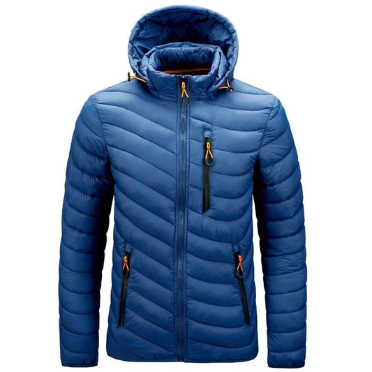 Men's Autumn Winter Classic Hooded Jacket Warm Coat Hooded Winter Coat Warm Adjustable Hood Jacket Cotton Removable Hood Jackets Men Simple Casual Vintage Detachable Hat Outfits Warm Men Lightweight Soft Jackets
