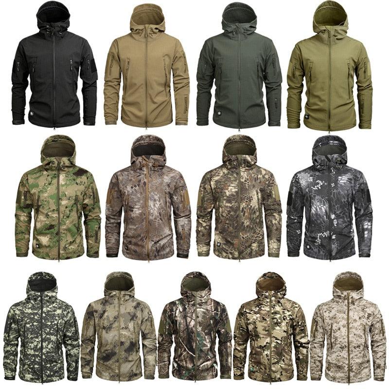 Tactical Water Resistant Jacket Waterproof Windbreaker Hooded