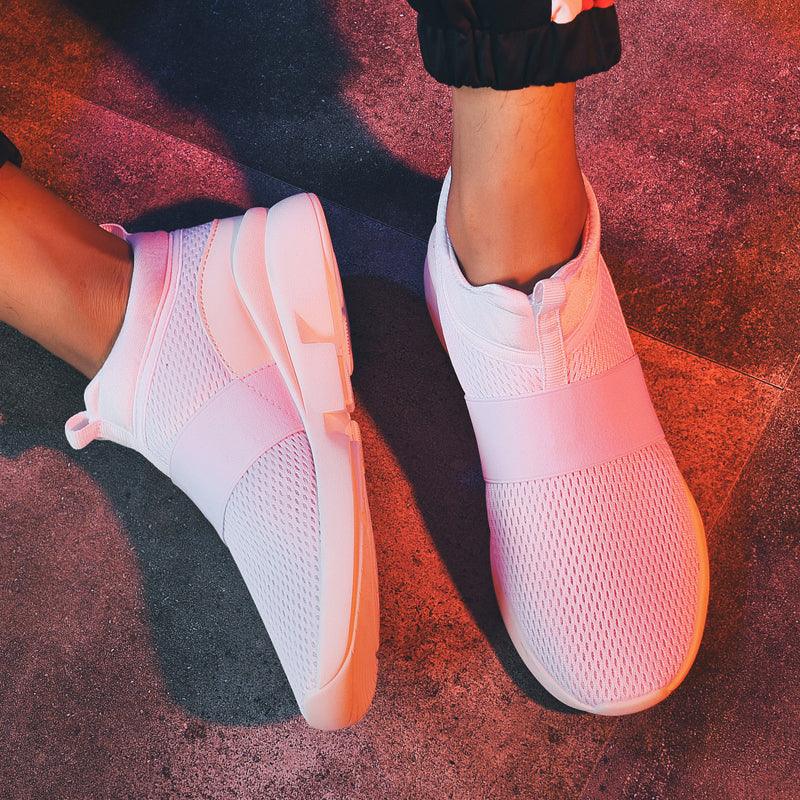 Mens Red Sneakers Flats Sport Footwear Couple Sneakers New Fashion Lovers Casual Lightweight Jogging Breathable Tennis Sport Shoes For Workout OutdoorWalking