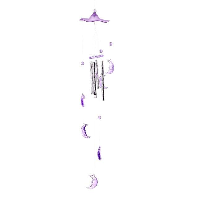 Metal Tubes Crystal Moon/Star/Butterfly/Flower Bell Butterfly Wind Chimes Outdoor Wind Chimes Garden Patio Decor Wind Chimes For Garden Outdoor Yard  Hanging Decor Ornament