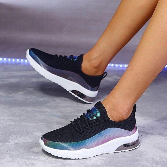 Modern Colorful Cool Womens Lace Up Vulcanized Shoes Casual Flat Design