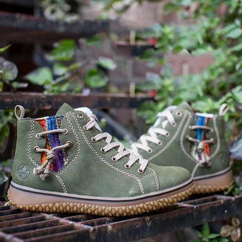 Modern Women's Warm Soft Winter Retro Walking High Top Plush Lining Walking Shoes