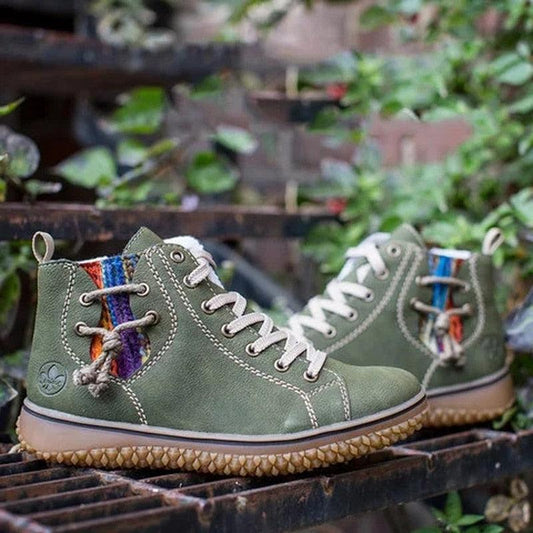 Modern Women's Warm Soft Winter Retro Walking High Top Plush Lining Walking Shoes