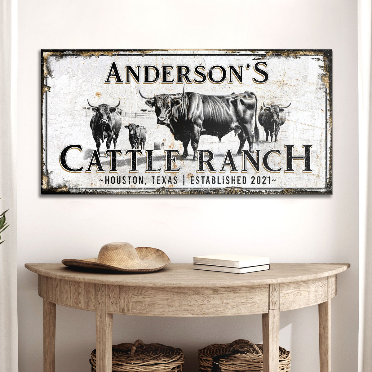 Personalized Cattle Sign