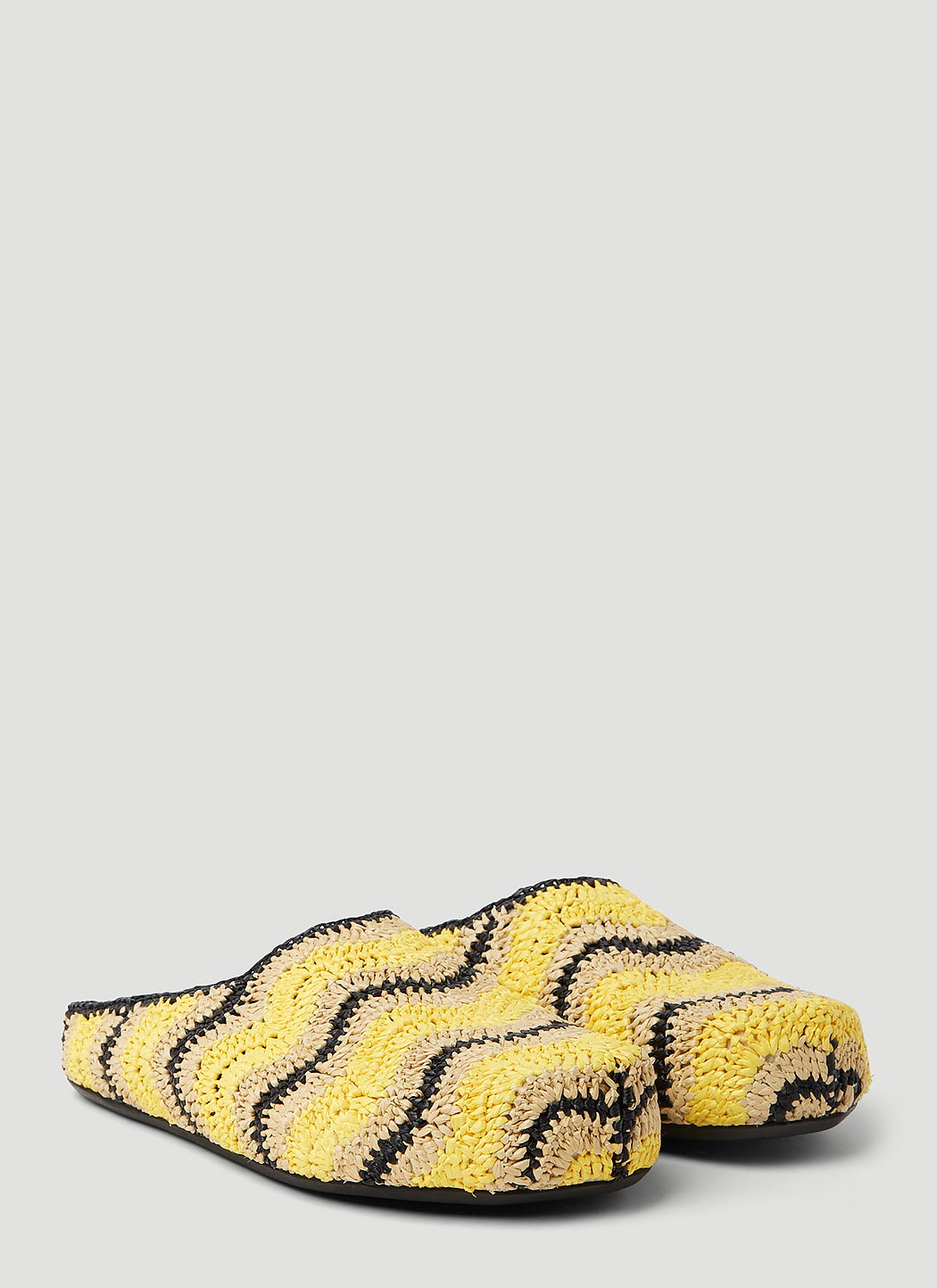 Marni X No Vacancy Men Fussbet Sabot Raffia Mules