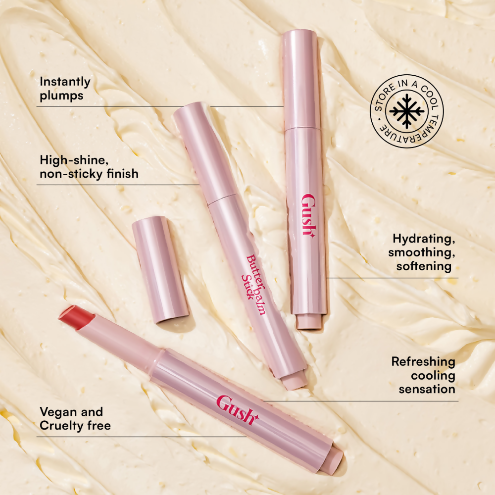 Gush Beauty Hybrid Gloss Butter Balm High Shine & Hydrating - Blood Orange
