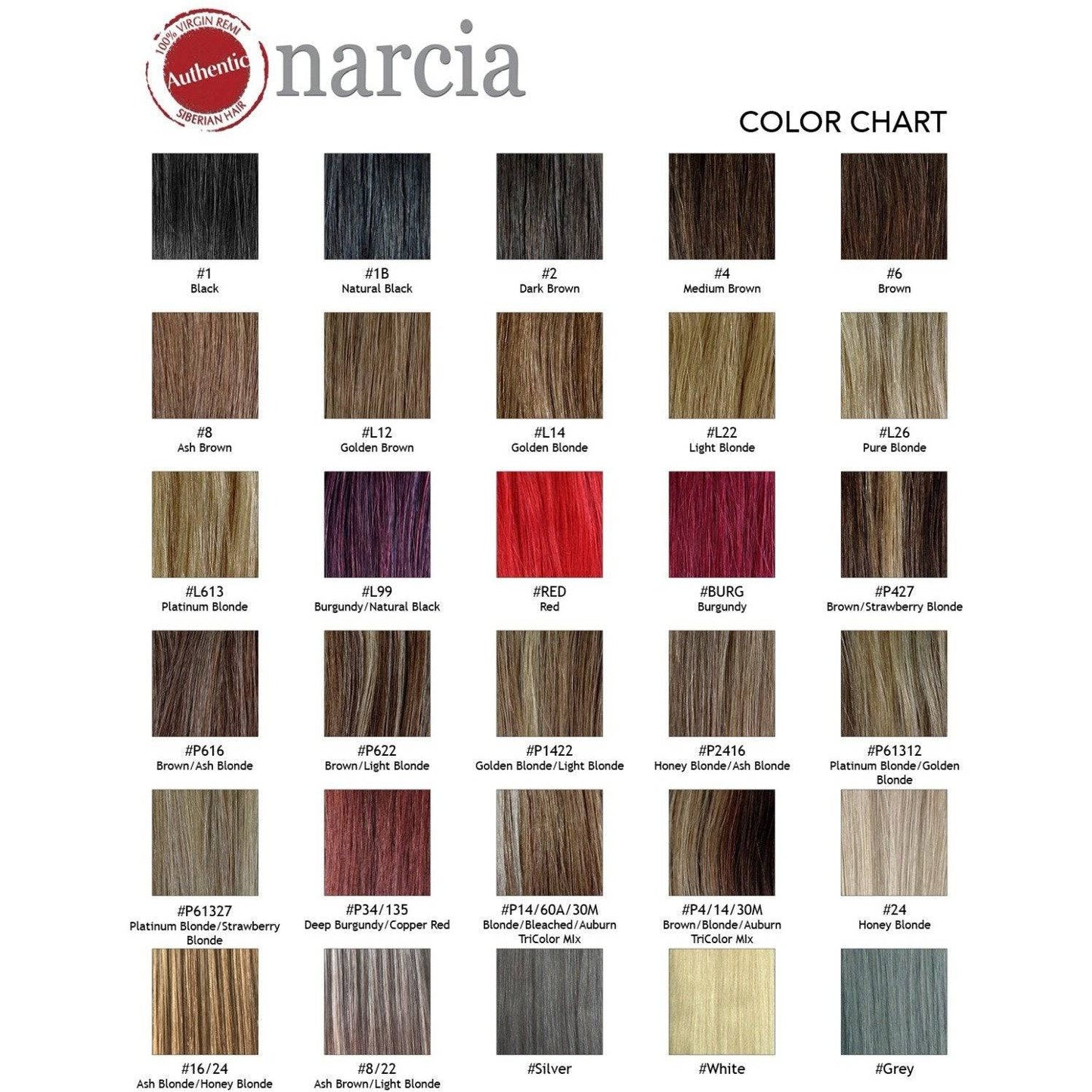 Narcia Remy Siberian Weft Silky Straight - 18 "