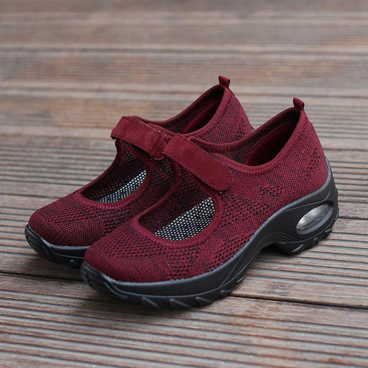 New Air Cushion Flat Shoes Women Mesh Breathable Mesh Sneakers