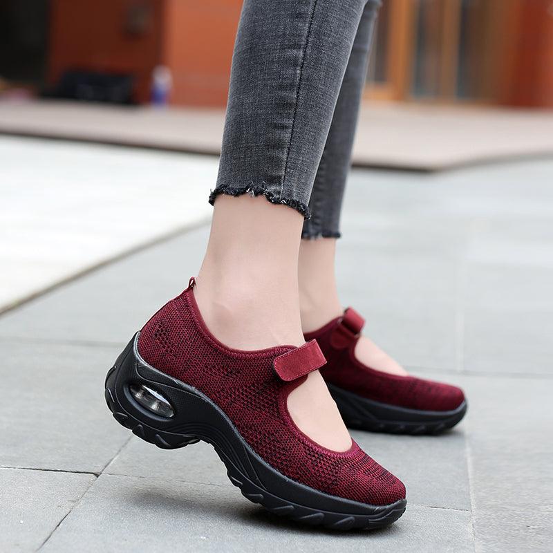 New Air Cushion Flat Shoes Women Mesh Breathable Mesh Sneakers