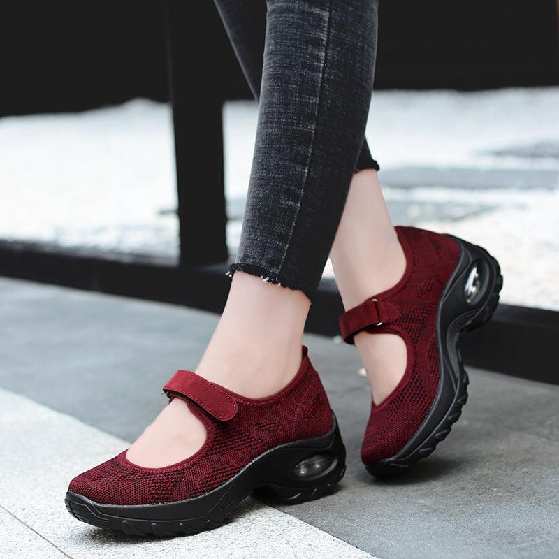 New Air Cushion Flat Shoes Women Mesh Breathable Mesh Sneakers