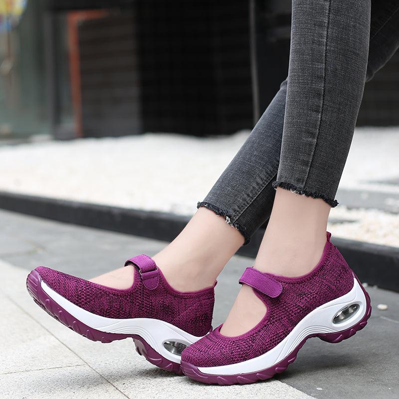 New Air Cushion Flat Shoes Women Mesh Breathable Mesh Sneakers