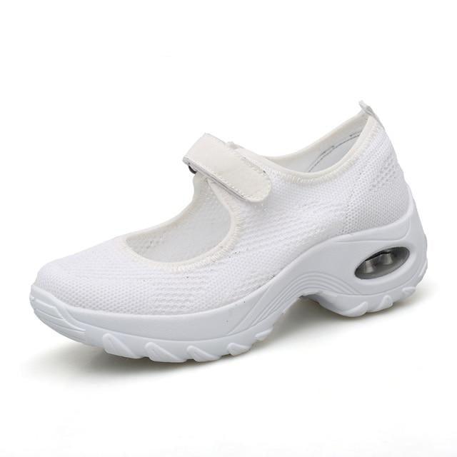 New Air Cushion Flat Shoes Women Mesh Breathable Mesh Sneakers