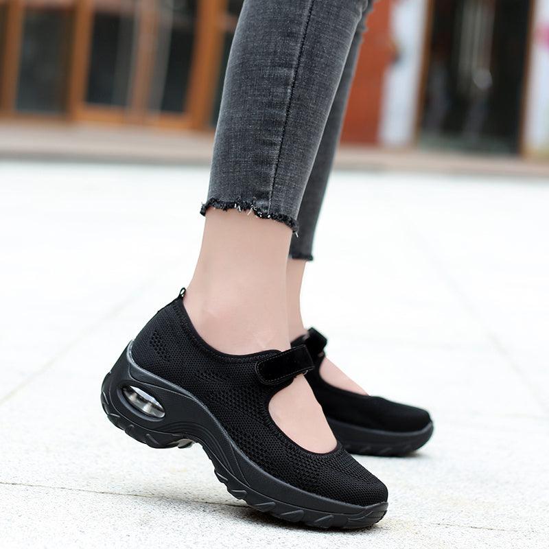 New Air Cushion Flat Shoes Women Mesh Breathable Mesh Sneakers