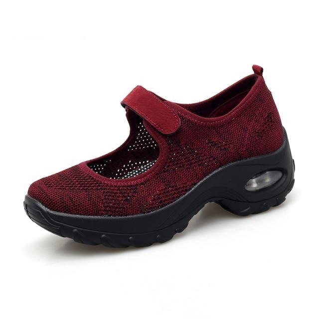 New Air Cushion Flat Shoes Women Mesh Breathable Mesh Sneakers