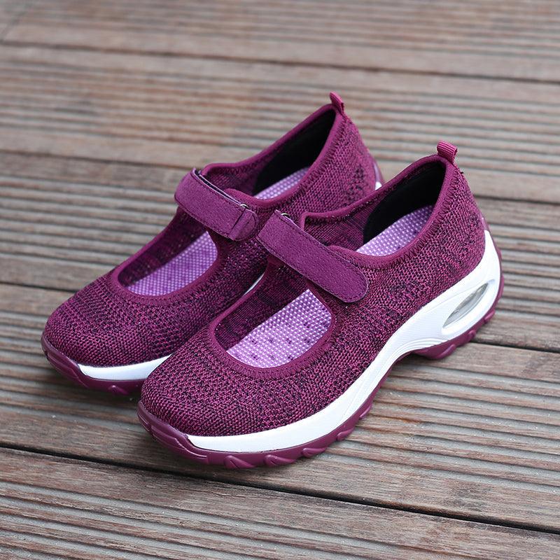 New Air Cushion Flat Shoes Women Mesh Breathable Mesh Sneakers