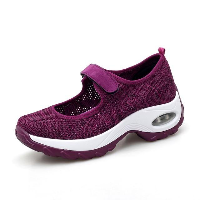 New Air Cushion Flat Shoes Women Mesh Breathable Mesh Sneakers