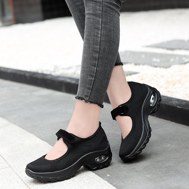 New Air Cushion Flat Shoes Women Mesh Breathable Mesh Sneakers
