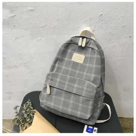 New Casual School Bag For Women And Girls Stylish Backpack Striped Book Packbags for Teenage