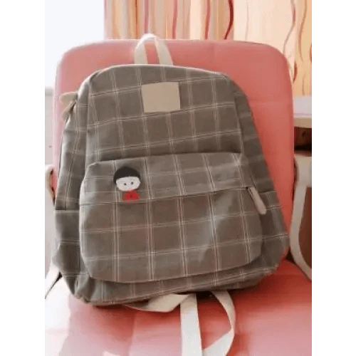 New Casual School Bag For Women And Girls Stylish Backpack Striped Book Packbags for Teenage