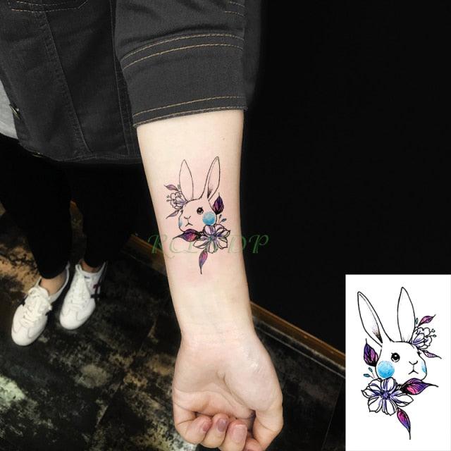 New Different Waterproof Temporary Tattoo Cute Fox Dog Luxury Animal Stickers Tattoo Colorful Modern Design For Adults Kids