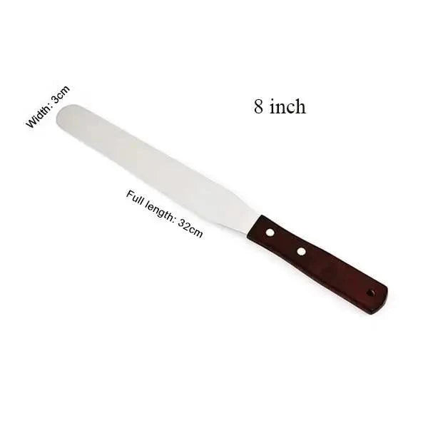 New Incredible 4/6/8/10 Inch Stainless Steel Cake Spatula Butter Cream Icing Frosting Knife Smoother Kitchen Pastry Cake Decoration Tools