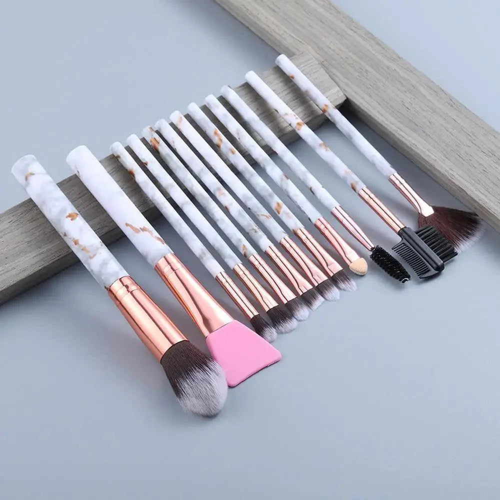 New Luxurious 12/8/5pcs Eye Lip Makeup Brushes Set Eyebrow Comb Eyelash Sponge Eyeshadow Silicone Face Mask Edge Control Brush Cosmetics