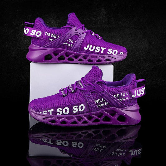New Purple Womens Sport Running Mesh Platform Breathable Outdoor Lightweight Tennis Sport Shoes
