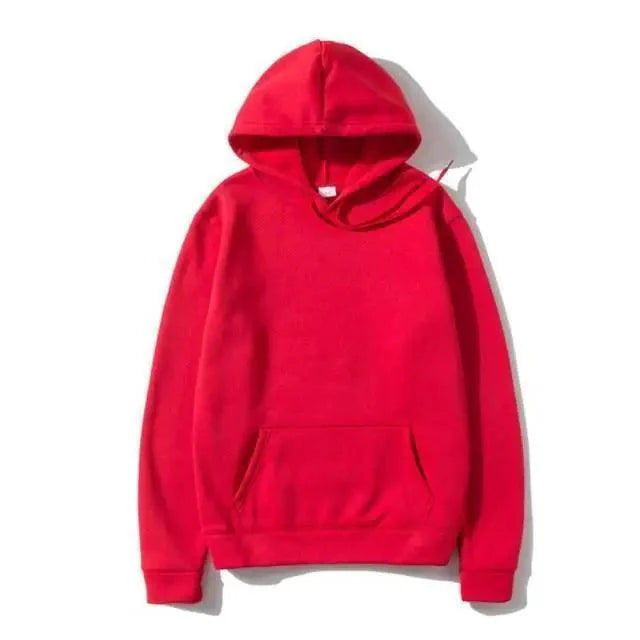New Stylish Hoodies Sweatshirts Fashion Solid Color Red Black Gray Pink Autumn Winter Fleece