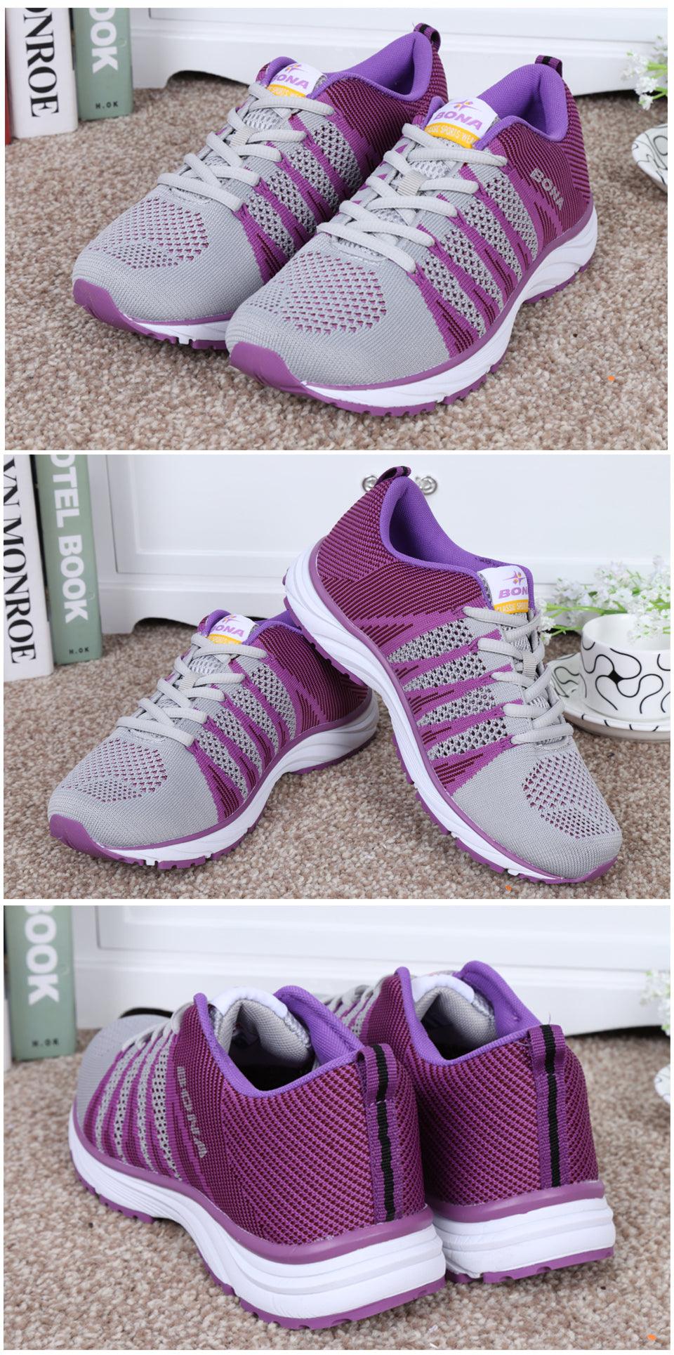 New Stylish Women Running Walking Jogging Lightweight Breathable Mesh Sneakers