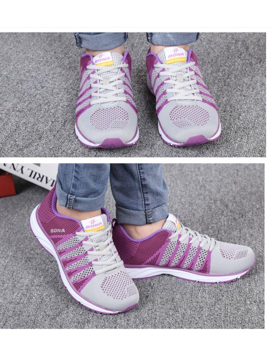 New Stylish Women Running Walking Jogging Lightweight Breathable Mesh Sneakers