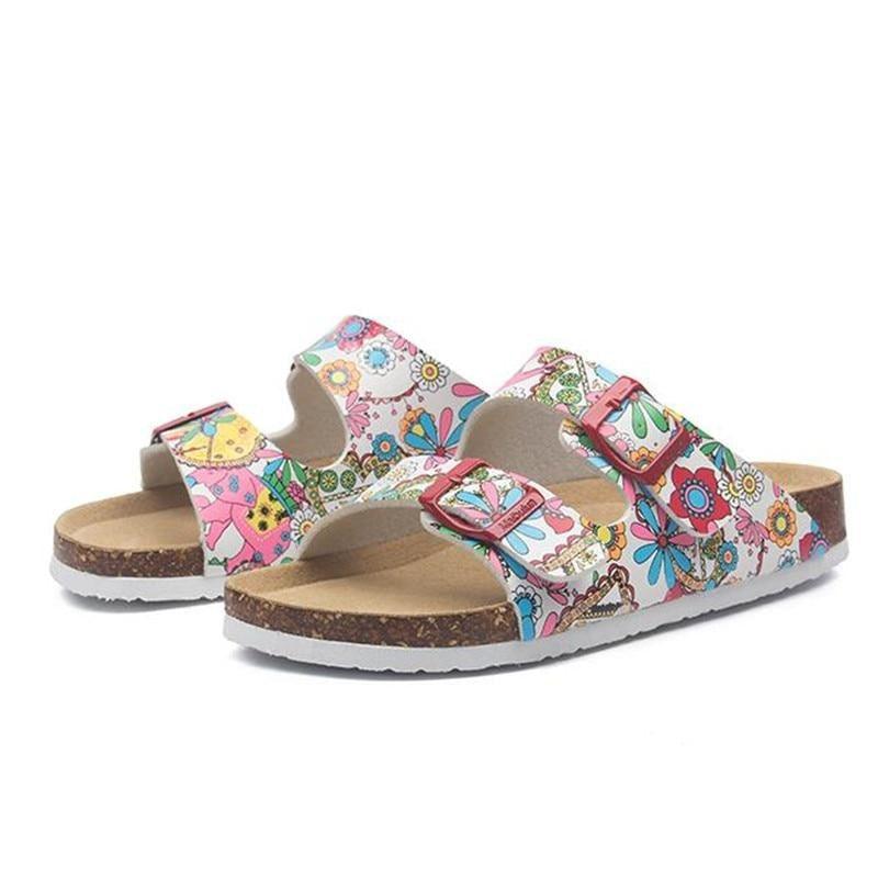 New Summer Beach Slippers Casual Double Buckle Non-slip Clogs